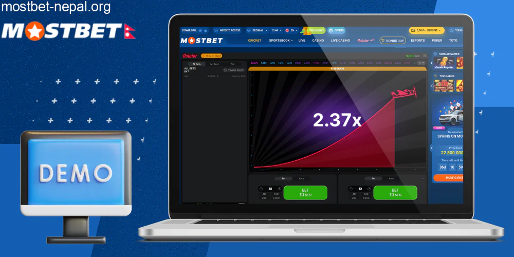 Play the demo version of Mostbet Aviator without risking your money