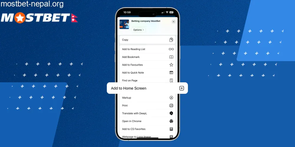 Select the Home screen option, step 4